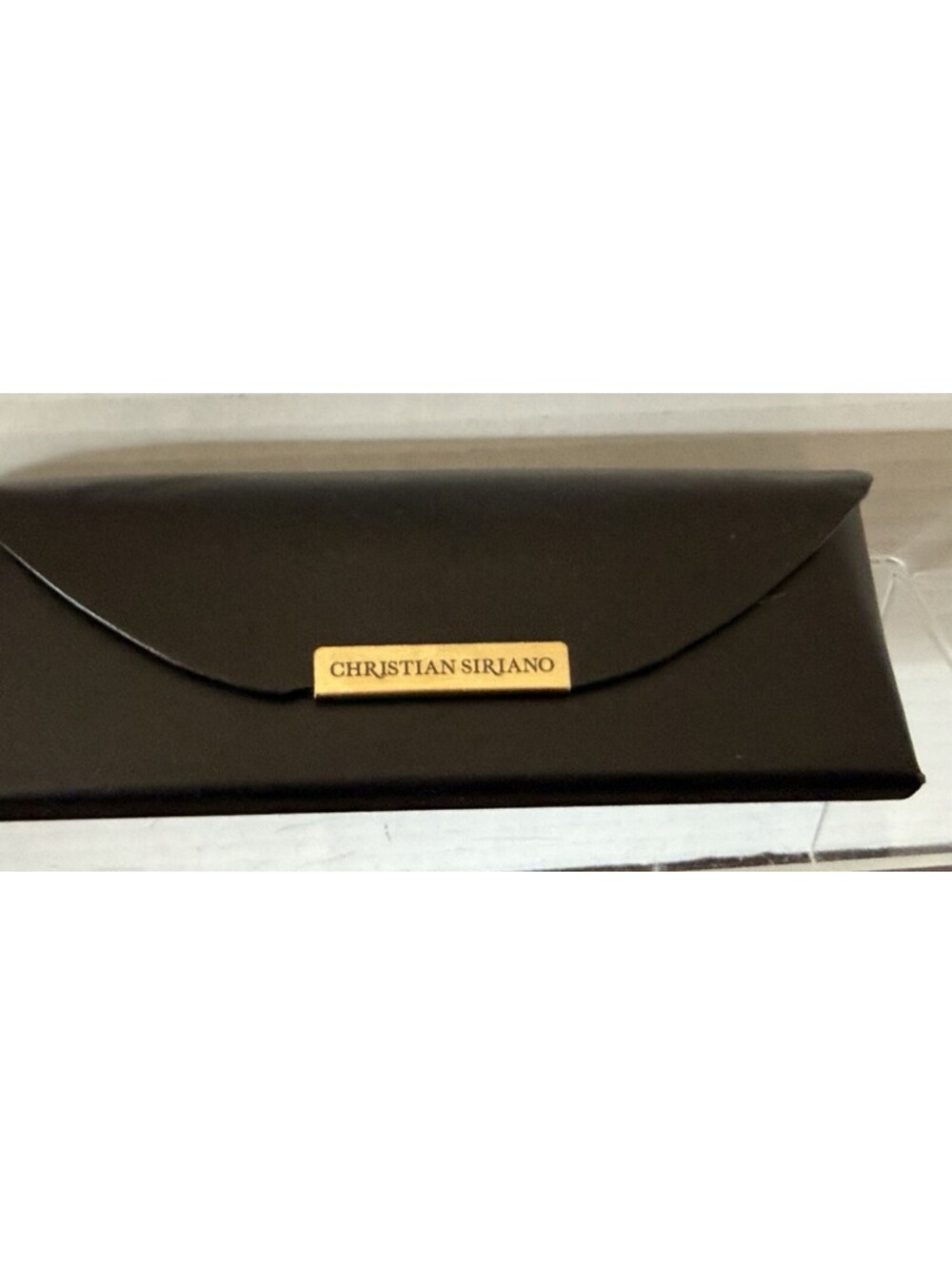 Christian Siriano Eyeglasses Case Hard Shell Leather Magnetic Closure Carrier